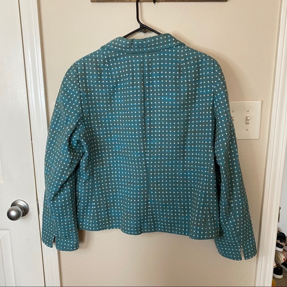 AKRIS PUNTO blue printed linen blazer - Picture 11 of 15